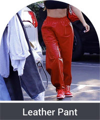 Women's Red leather pant