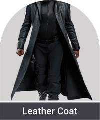 Men's Black leather coat