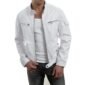 White Biker Leather Jacket for Men