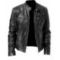 Black Biker Leather Jacket for Men
