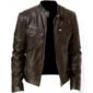 Brown Biker Leather Jacket for Men