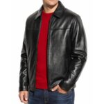 Men's Black Genuine Lambskin Motorcycle Leather Jacket