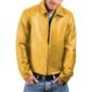 Yellow Biker Leather Jacket for Men