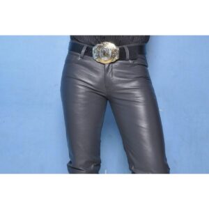 Men's Leather Pant 100% Premium Genuine Soft Lambskin Black Leather Pant - Image 3