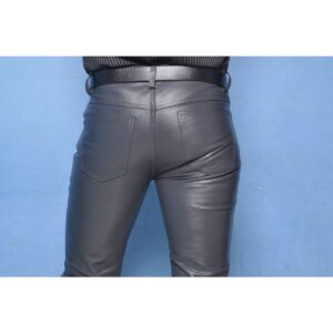 Men's Leather Pant 100% Premium Genuine Soft Lambskin Black Leather Pant - Image 4