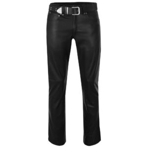 Men's Black Leather Pant 100% Pure Soft Sheepskin 5 Pocket Stylish Casual Leather Pant - Image 1