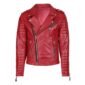 Red Biker Leather Jacket for Men