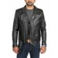 Black Biker Leather Jacket For Men