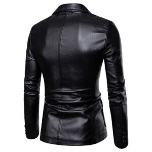 Best Selling New Men's Black Leather Blazer Real Genuine Soft Lambskin Coat Blazer - Image 2