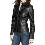 Black Leather Jacket for Women