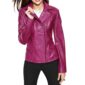Pink Biker Leather Jacket for Women