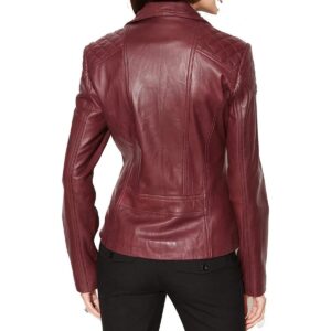 Women's Lambskin Genuine Leather Motorcycle Jacket - Image 2