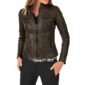 Brown Biker Leather Jacket for Women