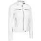 White Leather Jacket for Women