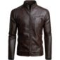 Brown Biker Leather Jacket for Men
