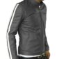 Gray Leather Jacket for Men