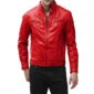 Red Leather Jacket for Men