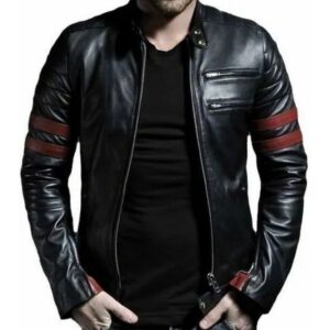 New Men's Leather Jacket Motorcycle Black Biker Real Lambskin Slim Fit Classic Coat Jacket - Image 2