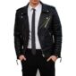 Black Biker Leather Jacket for Men