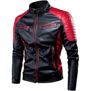 New Men's Genuine Lambskin Leather Black Jacket Motorcycle Biker Slim Fit Stylish Fashionable Jacket - Image 1