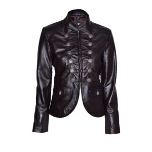 Brown Leather Jacket for Women