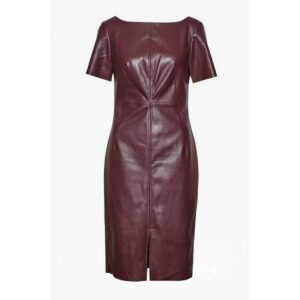 Leather Dress For Women's 100% Real Genuine Lambskin Leather Dress Ladies Dress Cocktail Dress Party Dress - Image 5