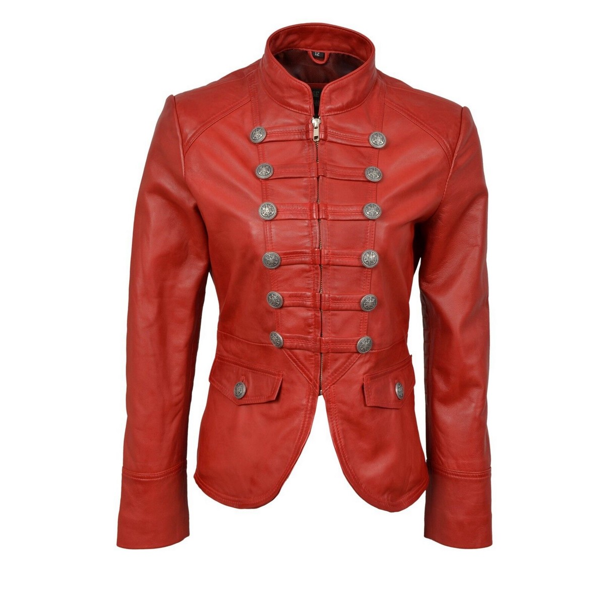 Red Leather Jacket for Women