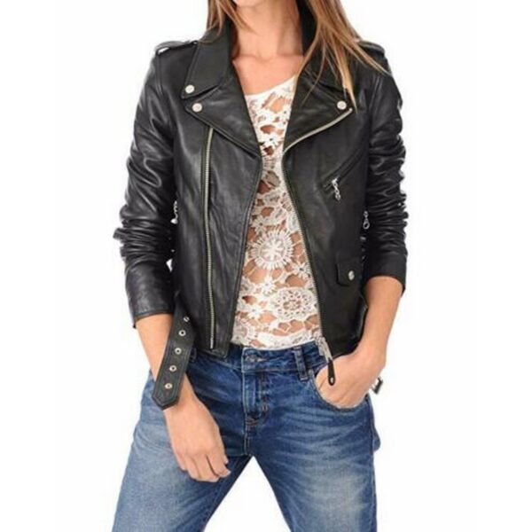 Black Leather Jacket for Women