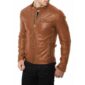 Tan Biker Leather Jacket for Men