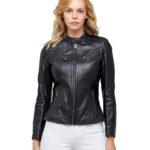 Black Leather Jacket for Women