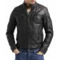 Black Biker Leather Jacket for Men
