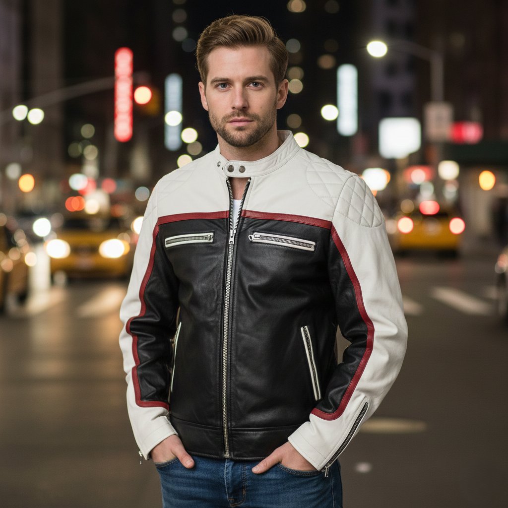 New Design Leather Jacket for Men