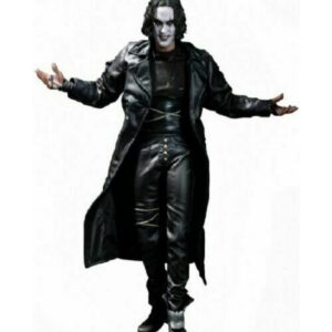 Authentic Men's Steampunk Gothic The Crow Eric Draven Leather Trench Long Coat Men Full Lenght Coat - Image 1