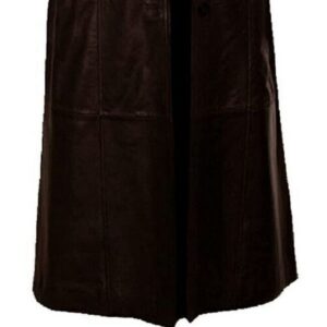 Men's Brown Leather Long Coat 100% Genuine Leather Trench Coat Full Length Coat Men Leather Coat - Image 4