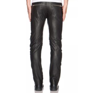 Men's Black Leather Pant 100% Pure Soft Lambskin Skinny Fit Leather Pant - Image 4