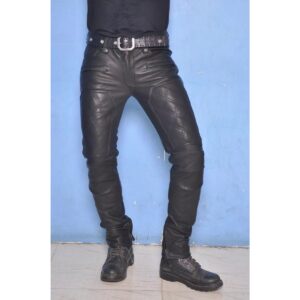 Designer New Men's Leather Pant 100% Lambskin Slim Fit Men Black Leather Pant - Image 1