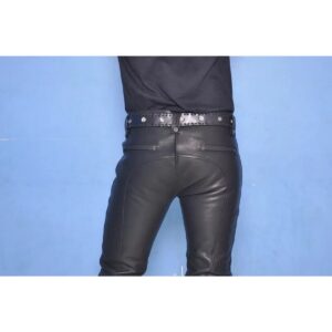 Designer New Men's Leather Pant 100% Lambskin Slim Fit Men Black Leather Pant - Image 4