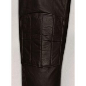 NICK JONAS DARK BROWN LEATHER PANT Pure Lambskin Men Leather Pant Celebrity Pant - Image 5