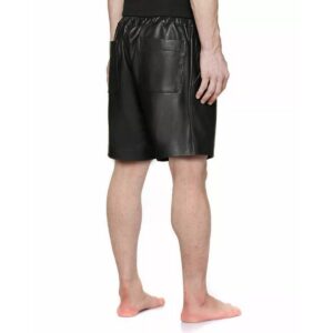 Men's Leather Shorts Genuine Soft Lambskin Sports Gym Causal Wear Leather Shorts - Image 2