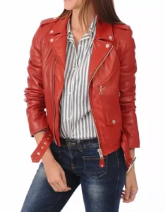 moto leather jacket for women