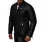 Black Biker Leather Jacket for Men