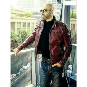 New Burgundy Men's Leather Jacket 100% Genuine Soft Lambskin Biker Slim Fit Jacket - Image 1