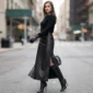 Black Leather Skirt for Women
