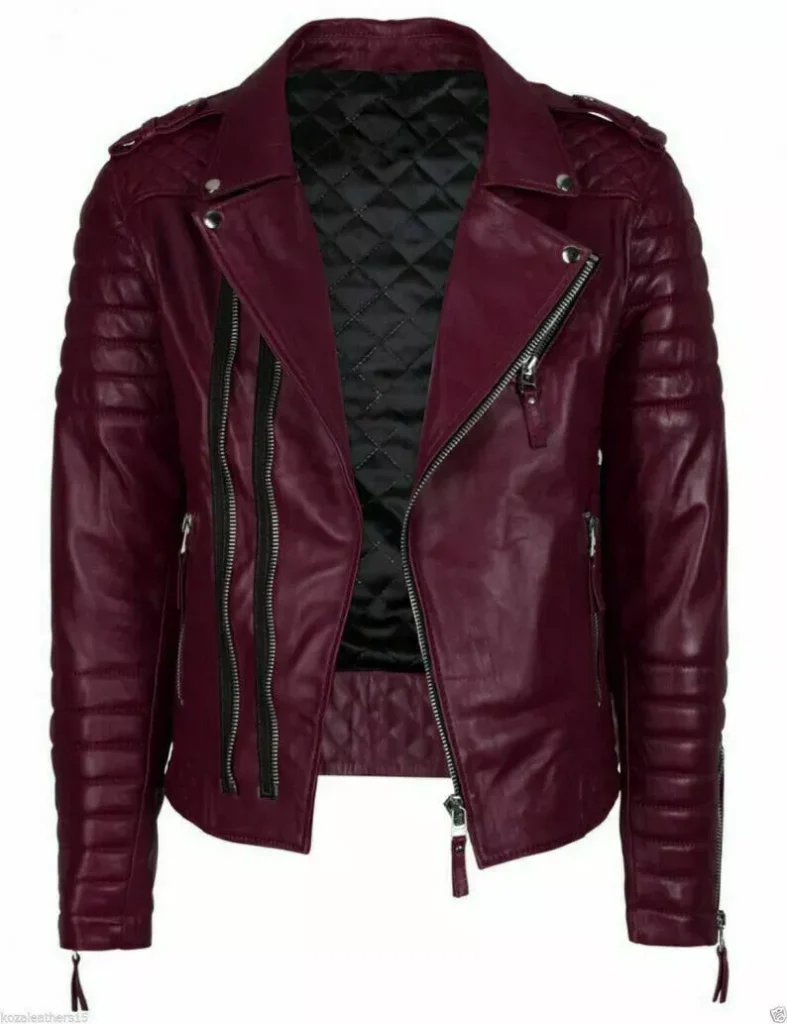 Moto Quilted Leather Jacket for men