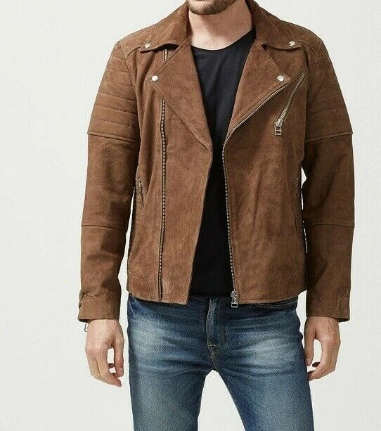Men's Brown Suede Jacket