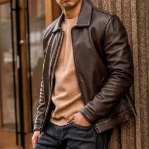 Zafy Leather Brown Leather Jacket Pure Soft Lambskin Stylish Motorcycle  Jacket - Image 1