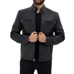 Zafy Leather Men's Black Leather Jacket Pure Soft Lambskin Slim Fit Stylish Biker - Image 1