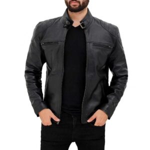 Zafy Leather Men's Black Leather Jacket Pure Soft Lambskin Slim Fit Stylish Biker - Image 3
