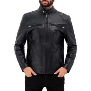 Zafy Leather Men's Black Leather Jacket Pure Soft Lambskin Slim Fit Stylish Biker - Image 4