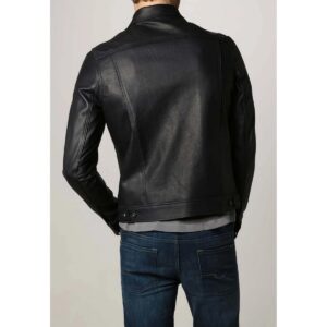 Zafy Leather Black Trucker Jacket Men Pure Lambskin Leather Jacket Casual Wear - Image 2